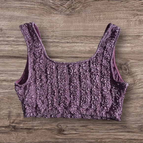 Endless Rose Purple Textured Crop Top - Picture 2 of 5